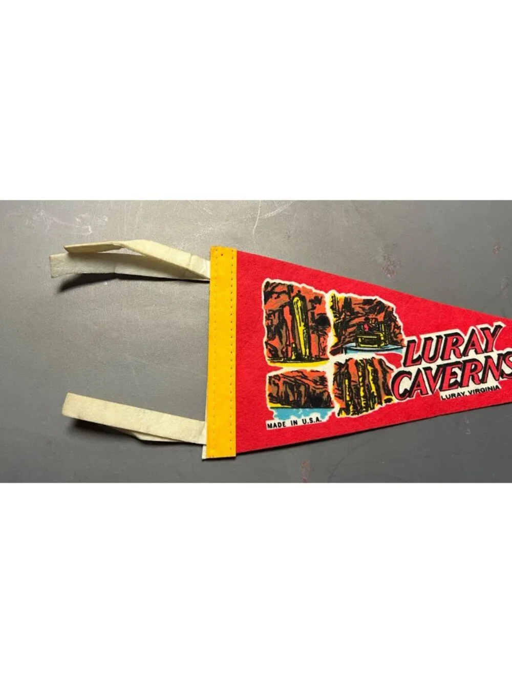 Vintage Luray Caverns Luray, VA pennant
